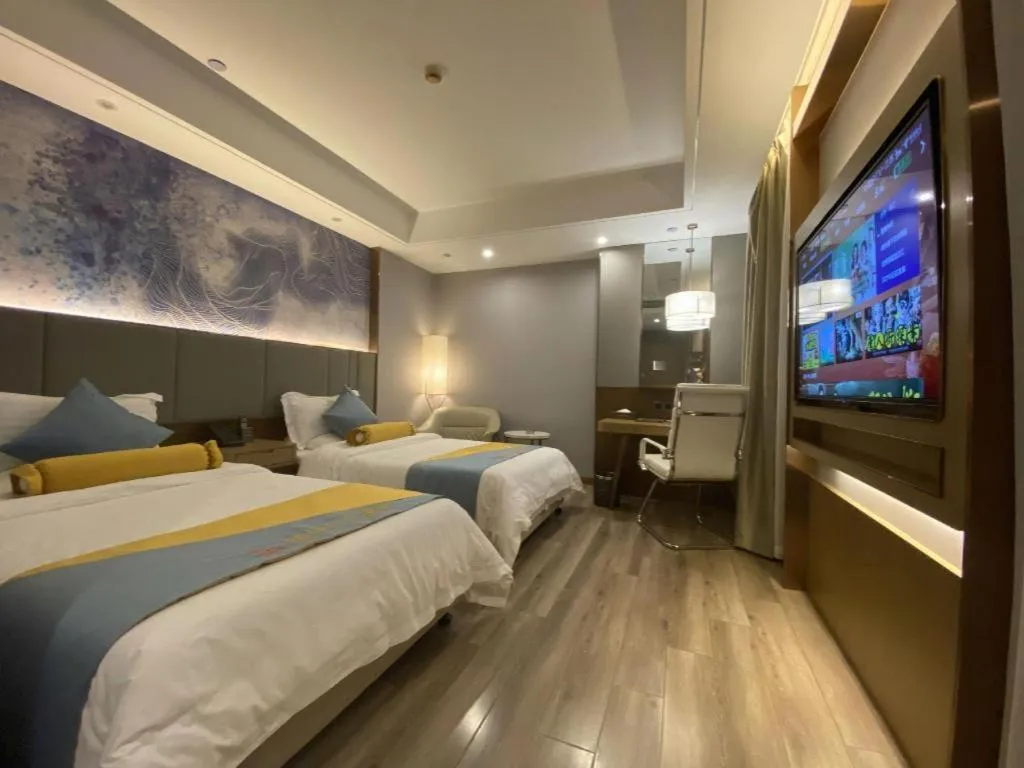 Bed in GreenTree Eastern Hotel Suqian Sihong Executive Center