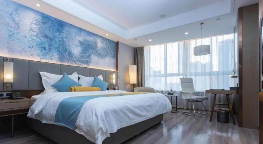 Bed in GreenTree Eastern Hotel Suqian Sihong Executive Center