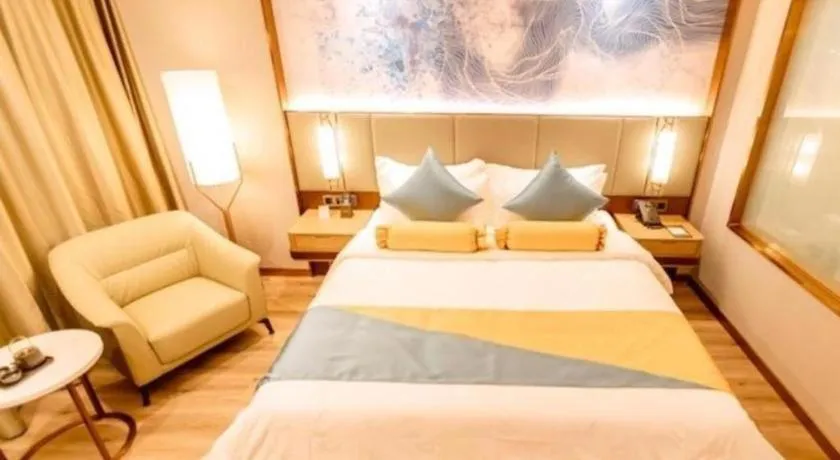 Bed in GreenTree Eastern Hotel Suqian Sihong Executive Center