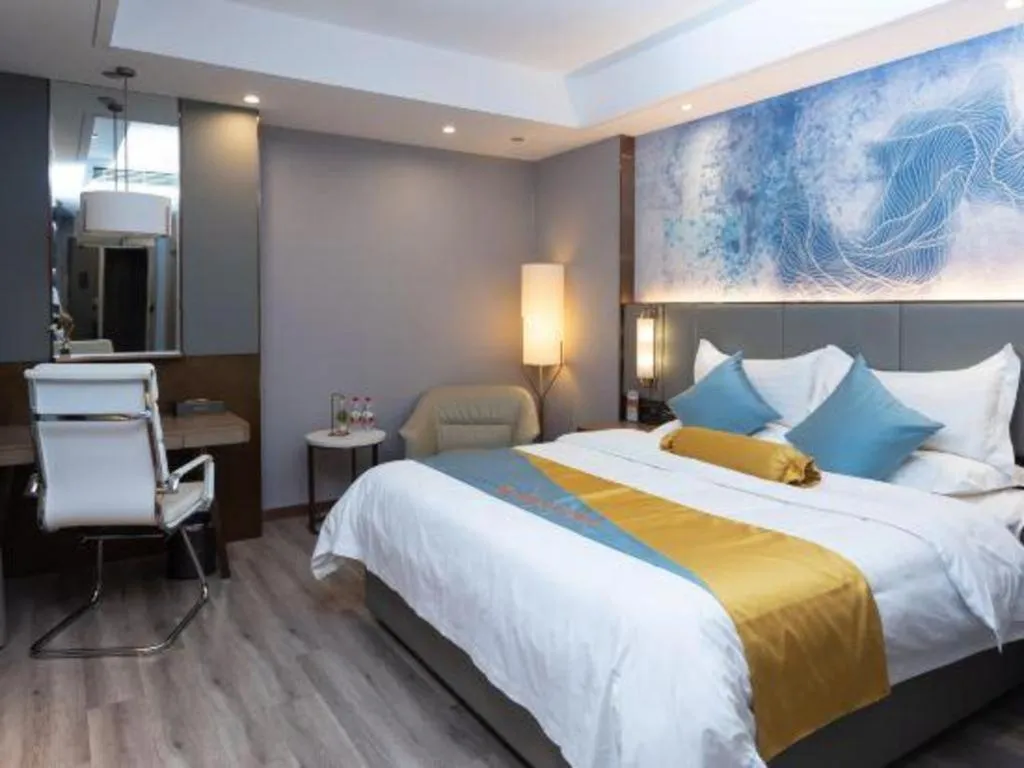 Bed in GreenTree Eastern Hotel Suqian Sihong Executive Center