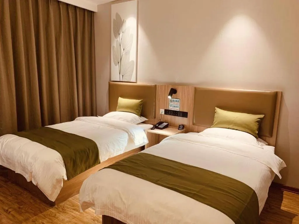 Bed in GreenTree Inn Hebei Xingtai Pingxiang County Jianshe Street