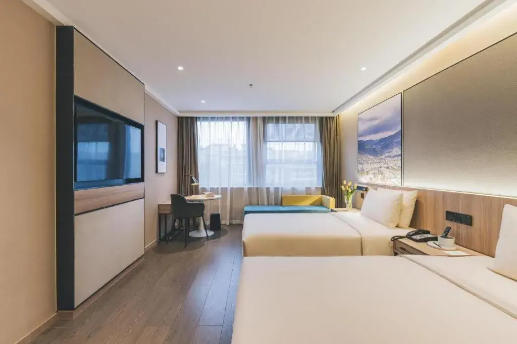 Bed in Atour Light Hotel Chengdu Wuhou Shuangnan Hongpailou Road Bed in Atour Light Hotel Chengdu Wuhou Shuangnan Hongpailou Road