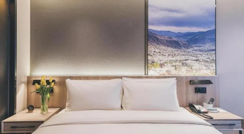 Bed in Atour Light Hotel Chengdu Wuhou Shuangnan Hongpailou Road