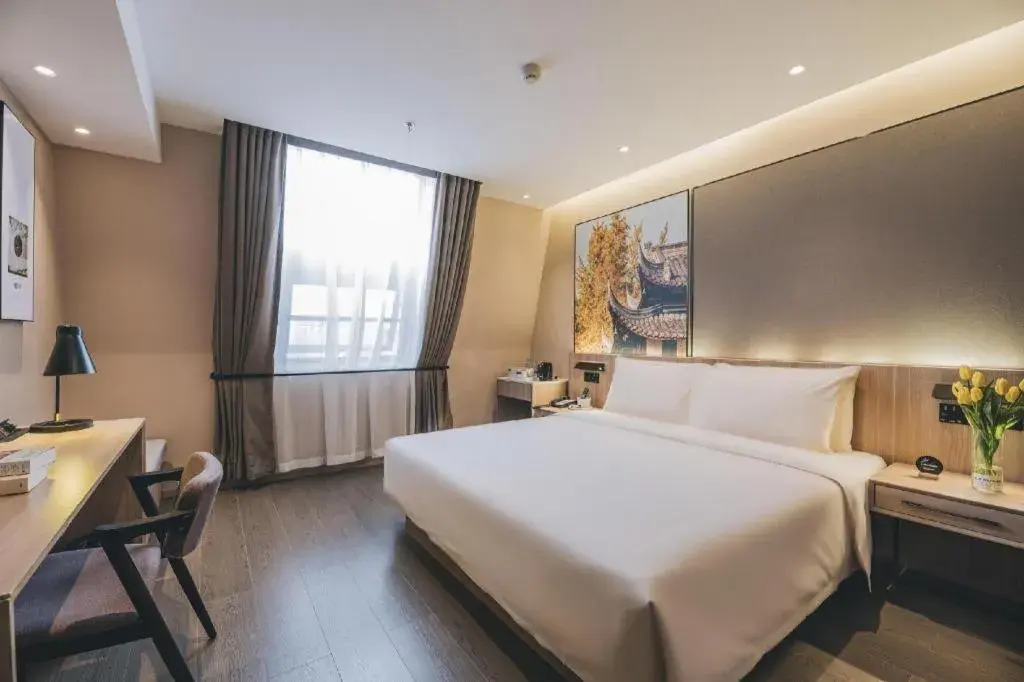 Bed in Atour Light Hotel Chengdu Wuhou Shuangnan Hongpailou Road Bed in Atour Light Hotel Chengdu Wuhou Shuangnan Hongpailou Road