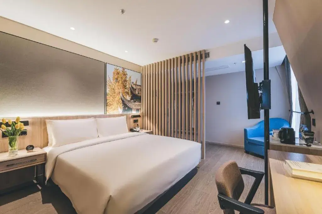Bed in Atour Light Hotel Chengdu Wuhou Shuangnan Hongpailou Road Bed in Atour Light Hotel Chengdu Wuhou Shuangnan Hongpailou Road