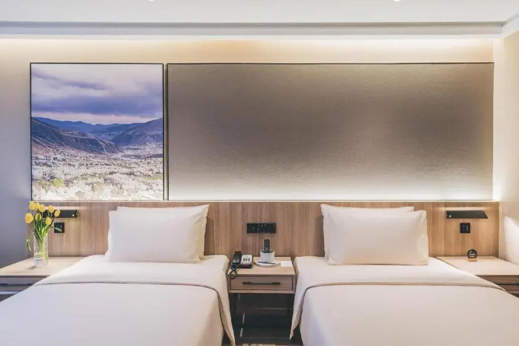 Bed in Atour Light Hotel Chengdu Wuhou Shuangnan Hongpailou Road Bed in Atour Light Hotel Chengdu Wuhou Shuangnan Hongpailou Road