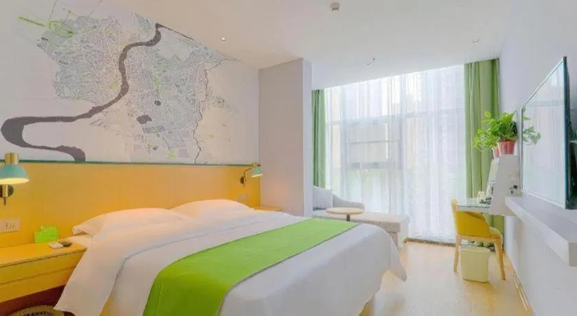 Bed in Vatica Hotel Hefei Yaohai Longgang Subway Station