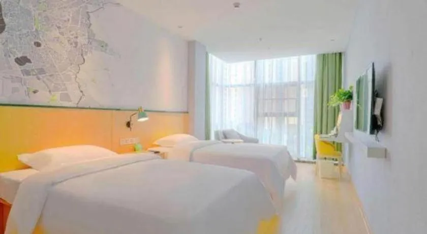 Bed in Vatica Hotel Hefei Yaohai Longgang Subway Station