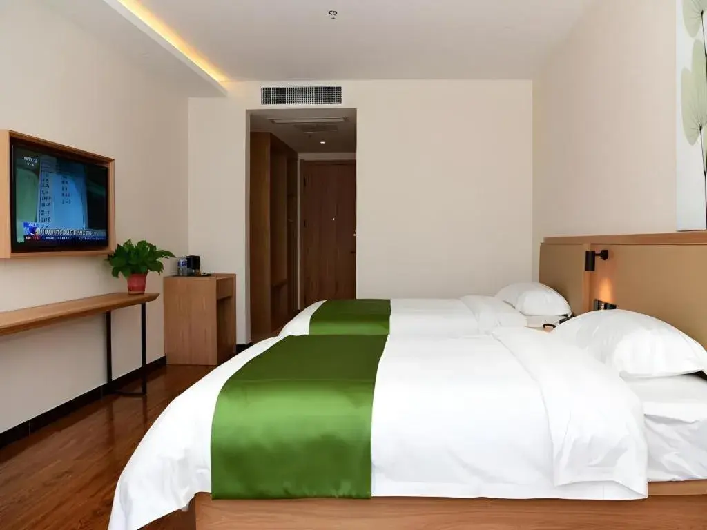 Bed in GreenTree Inn Xingta Songjing Street Financial Center Bed in GreenTree Inn Xingta Songjing Street Financial Center