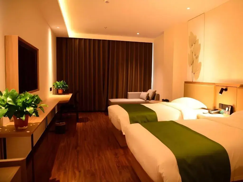 Bed in GreenTree Inn Xingta Songjing Street Financial Center Bed in GreenTree Inn Xingta Songjing Street Financial Center