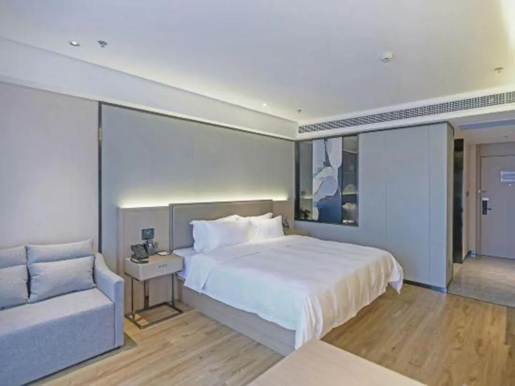 Bed in Gya Hotel Nantong Nanshang Lake Street Wanda Plaza