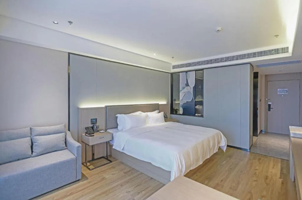 Bed in Gya Hotel Nantong Nanshang Lake Street Wanda Plaza