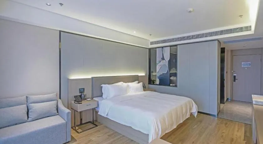 Bed in Gya Hotel Nantong Nanshang Lake Street Wanda Plaza