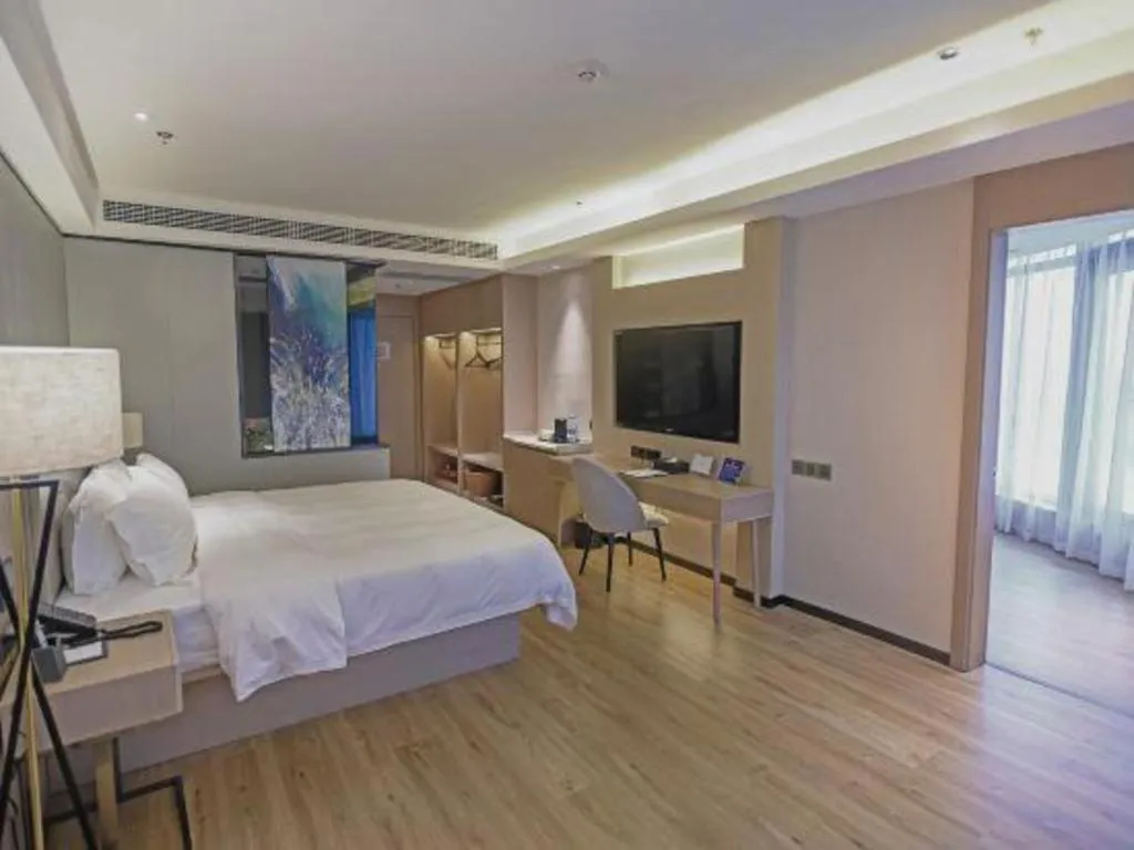 Bed in Gya Hotel Nantong Nanshang Lake Street Wanda Plaza