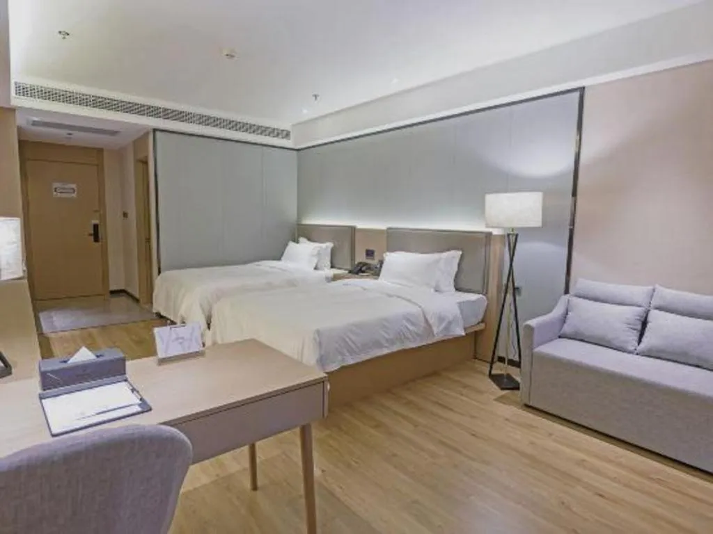 Bed in Gya Hotel Nantong Nanshang Lake Street Wanda Plaza