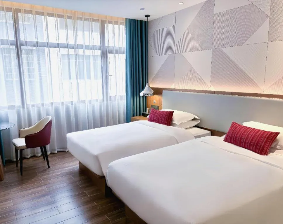 Bed in Borrman Hotel Guigang Pingnan Donghu