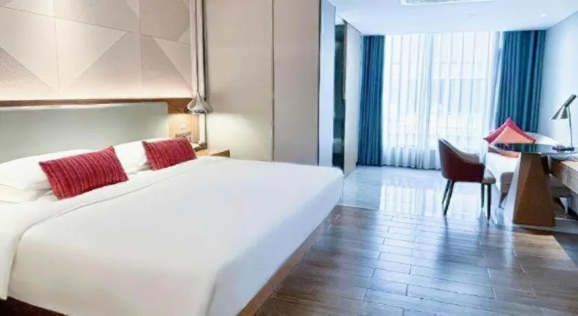 Bed in Borrman Hotel Guigang Pingnan Donghu