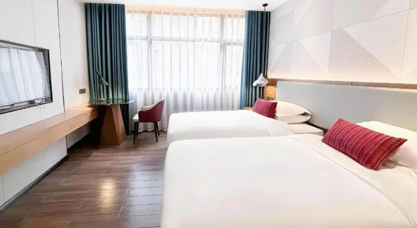 Bed in Borrman Hotel Guigang Pingnan Donghu