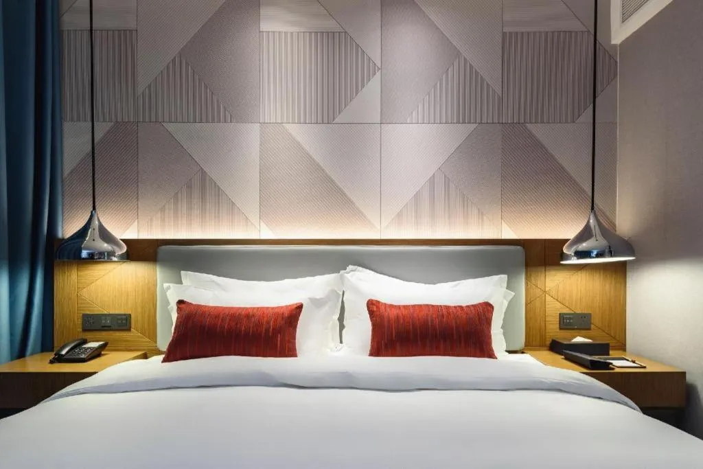 Bed in Borrman Hotel Guigang Pingnan Donghu