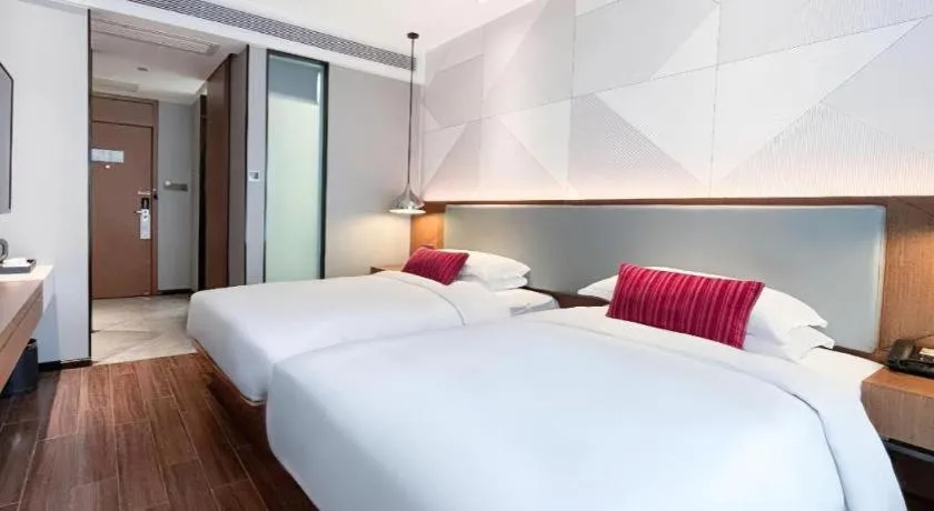 Bed in Borrman Hotel Guigang Pingnan Donghu