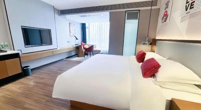 Bed in Borrman Hotel Guigang Pingnan Donghu