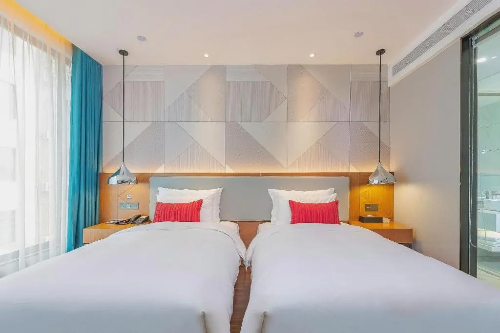 Bed in Borrman Hotel Guigang Pingnan Donghu