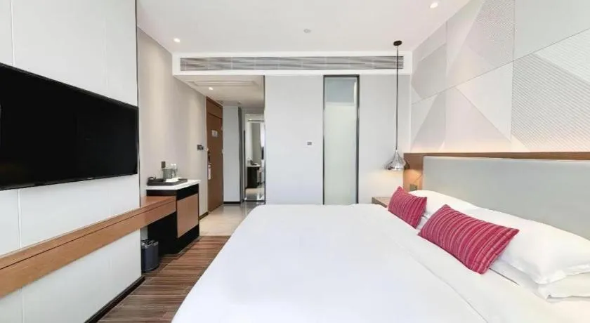 Bed in Borrman Hotel Guigang Pingnan Donghu