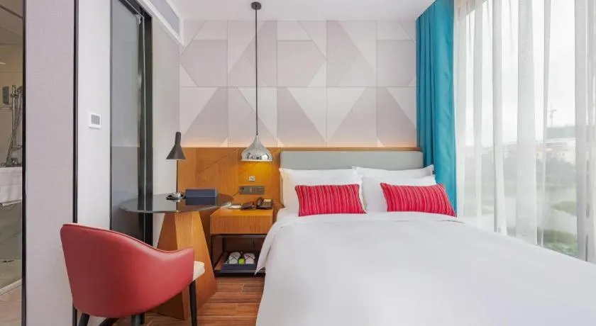 Bed in Borrman Hotel Guigang Pingnan Donghu