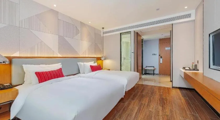 Bed in Borrman Hotel Guigang Pingnan Donghu