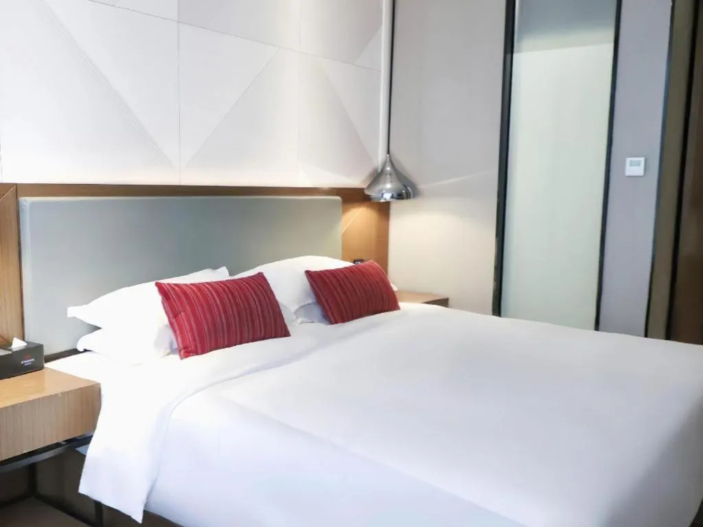 Bed in Borrman Hotel Guigang Pingnan Donghu