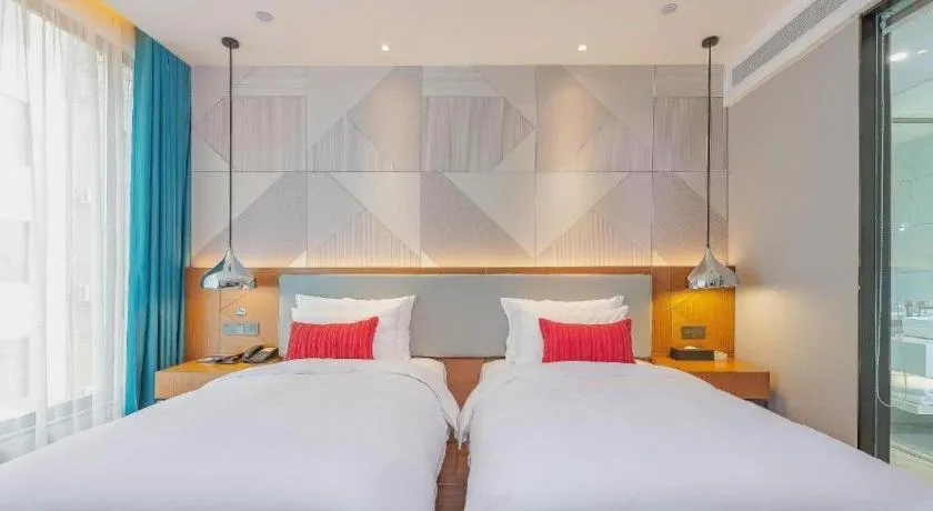 Bed in Borrman Hotel Guigang Pingnan Donghu