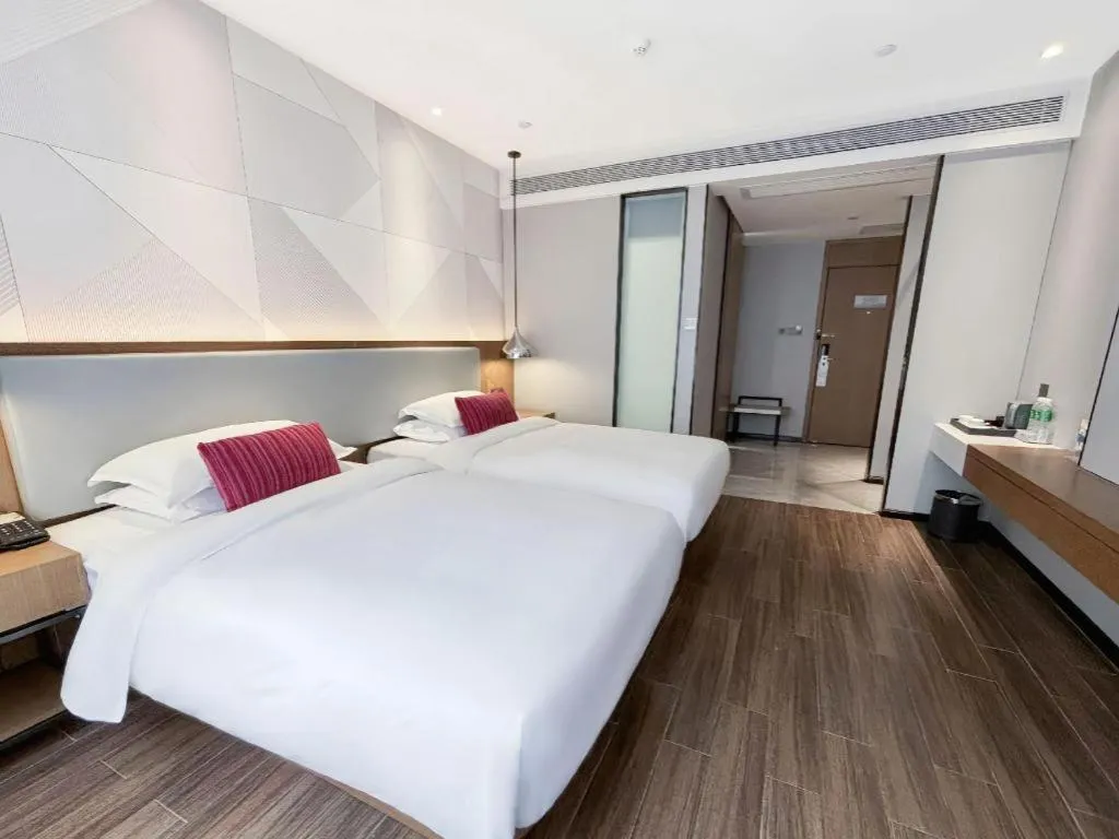 Bed in Borrman Hotel Guigang Pingnan Donghu