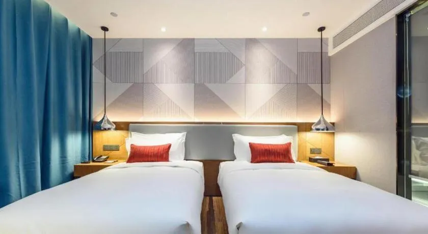 Bed in Borrman Hotel Guigang Pingnan Donghu