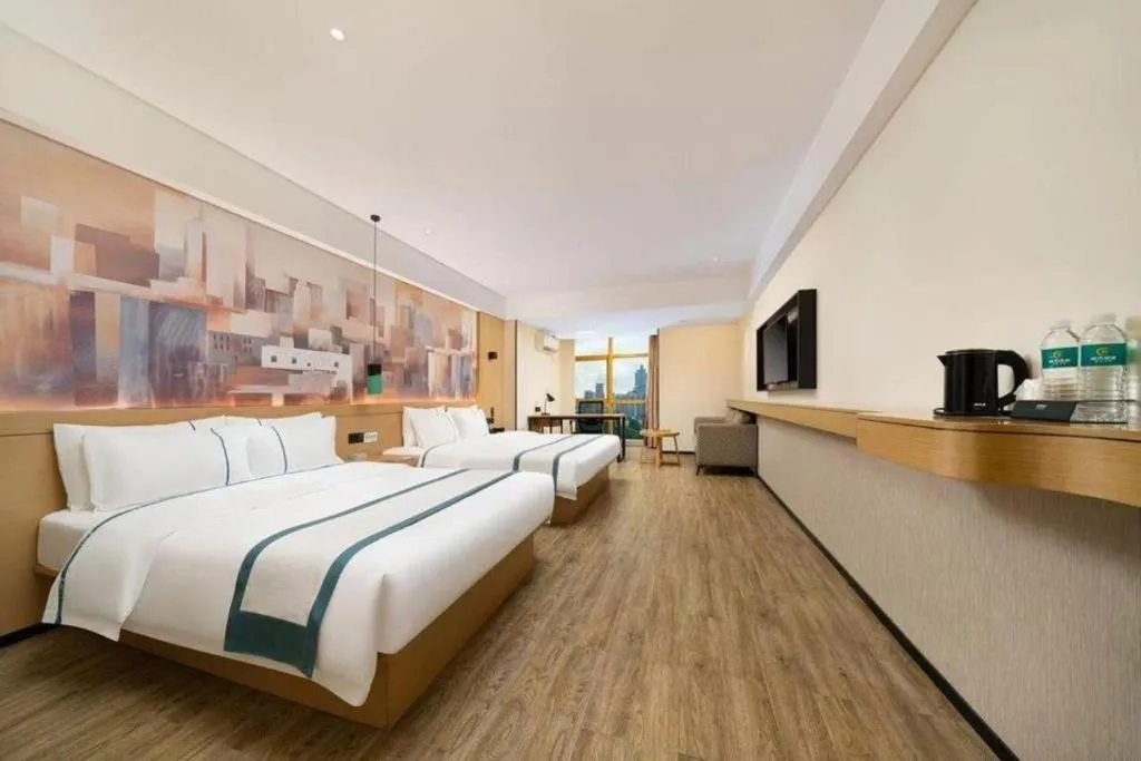 Bed in City Comfort Inn Nanning Exhibition Center Hangyang City Metro Station