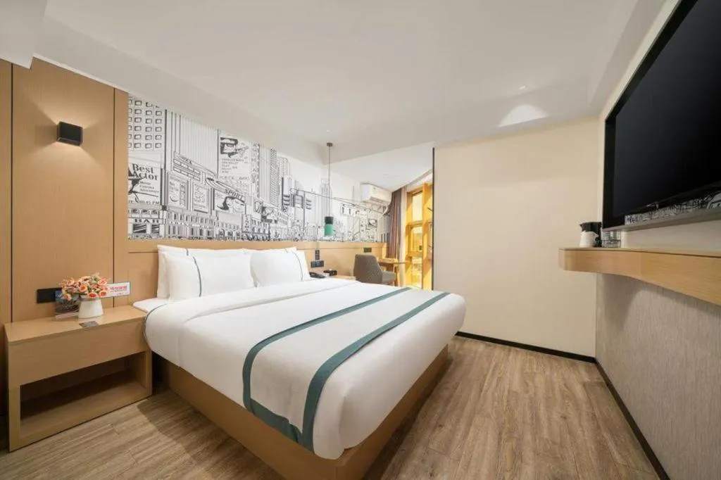 Bed in City Comfort Inn Nanning Exhibition Center Hangyang City Metro Station