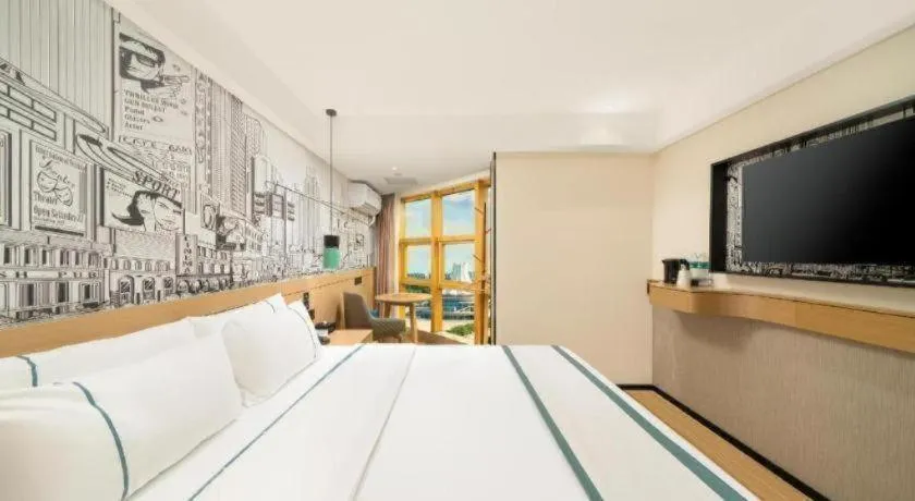 Bed in City Comfort Inn Nanning Exhibition Center Hangyang City Metro Station