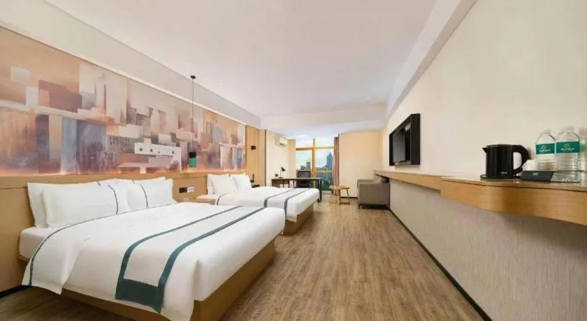 Bed in City Comfort Inn Nanning Exhibition Center Hangyang City Metro Station