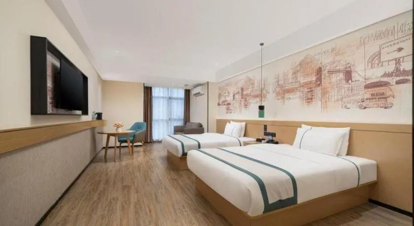 Bed in City Comfort Inn Nanning Exhibition Center Hangyang City Metro Station