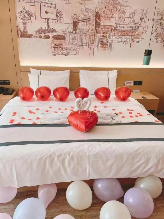 Bed in City Comfort Inn Nanning Exhibition Center Hangyang City Metro Station