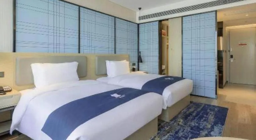 Bed in Echarm Hotel Changsha Yuelu Mountain West Bus Station Metro Station