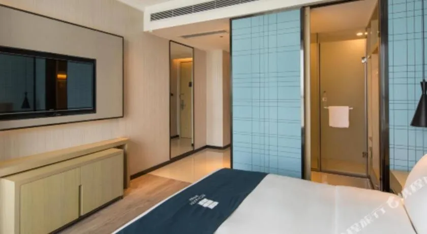 Bed in Echarm Hotel Changsha Yuelu Mountain West Bus Station Metro Station