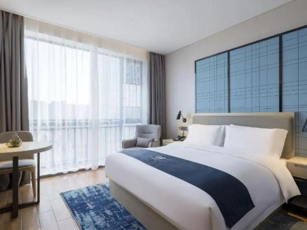 Bed in Echarm Hotel Changsha Yuelu Mountain West Bus Station Metro Station