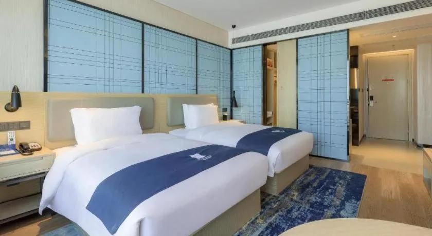 Bed in Echarm Hotel Changsha Yuelu Mountain West Bus Station Metro Station