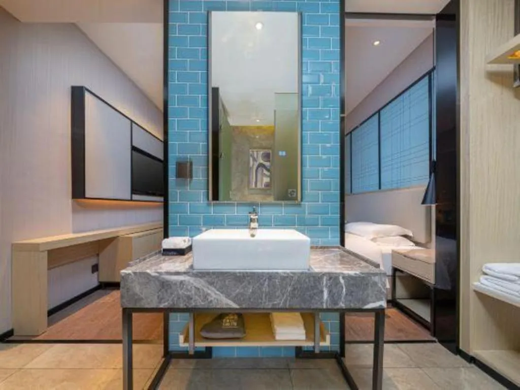 Bed in Echarm Hotel Nanchang Bayi Square Metro Station Wushang MALL