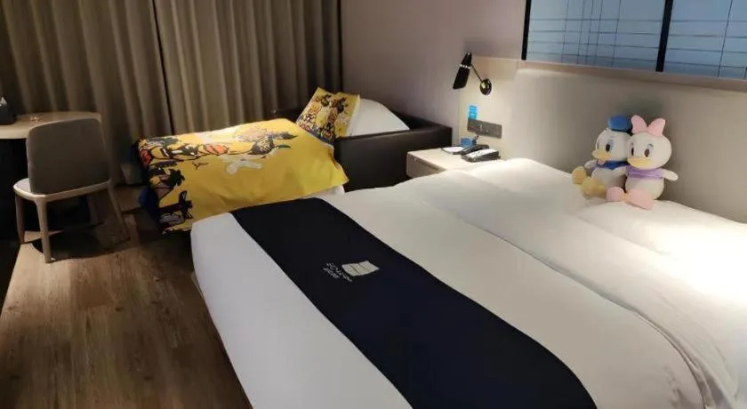 Bed in Echarm Hotel Nanchang Bayi Square Metro Station Wushang MALL
