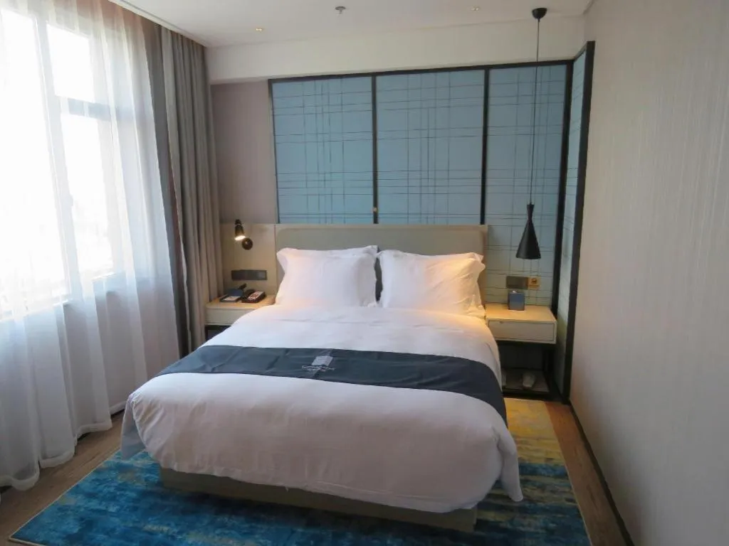 Bed in Echarm Hotel Nanchang Bayi Square Metro Station Wushang MALL