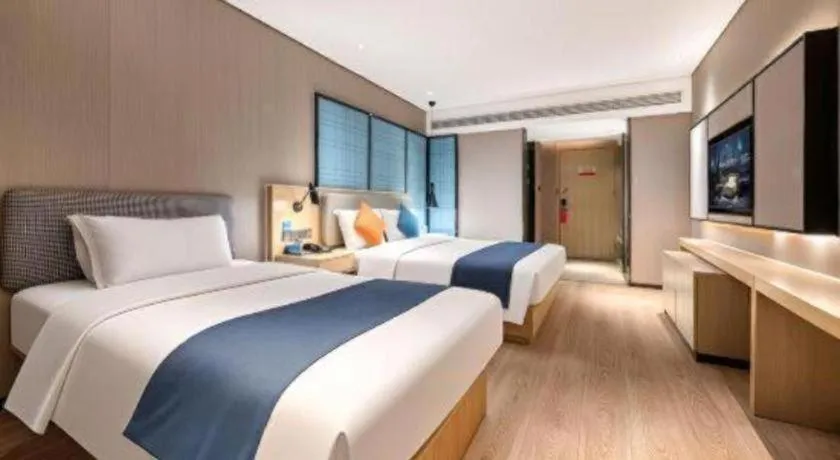 Bed in Echarm Hotel Nanchang Bayi Square Metro Station Wushang MALL