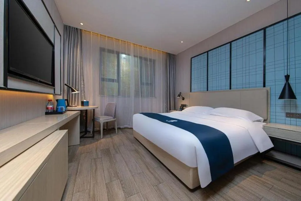 Bed in Echarm Hotel Nanchang Bayi Square Metro Station Wushang MALL