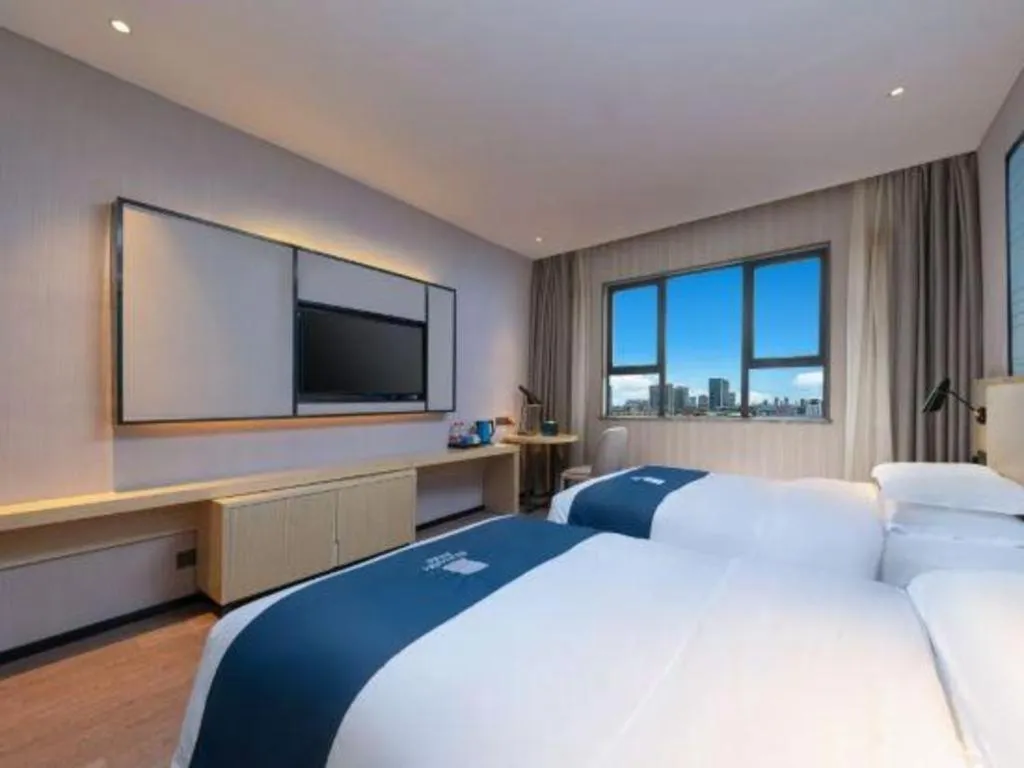 Bed in Echarm Hotel Nanchang Bayi Square Metro Station Wushang MALL