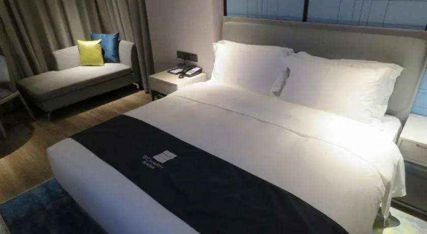 Bed in Echarm Hotel Nanchang Bayi Square Metro Station Wushang MALL